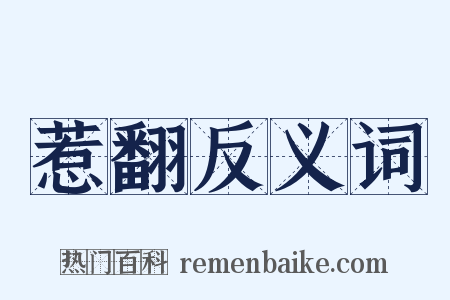 惹翻反义词是什么意思的图片